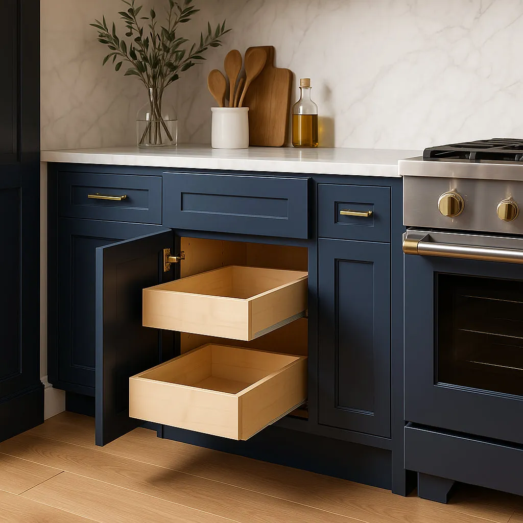 Home Decorators Collection Newport Mythic Blue Kitchen Cabinet, photo 2 of 3