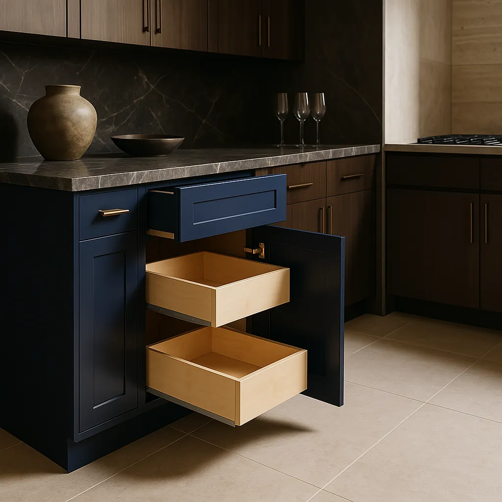 Home Decorators Collection Newport Mythic Blue Kitchen Cabinet, photo 3 of 3