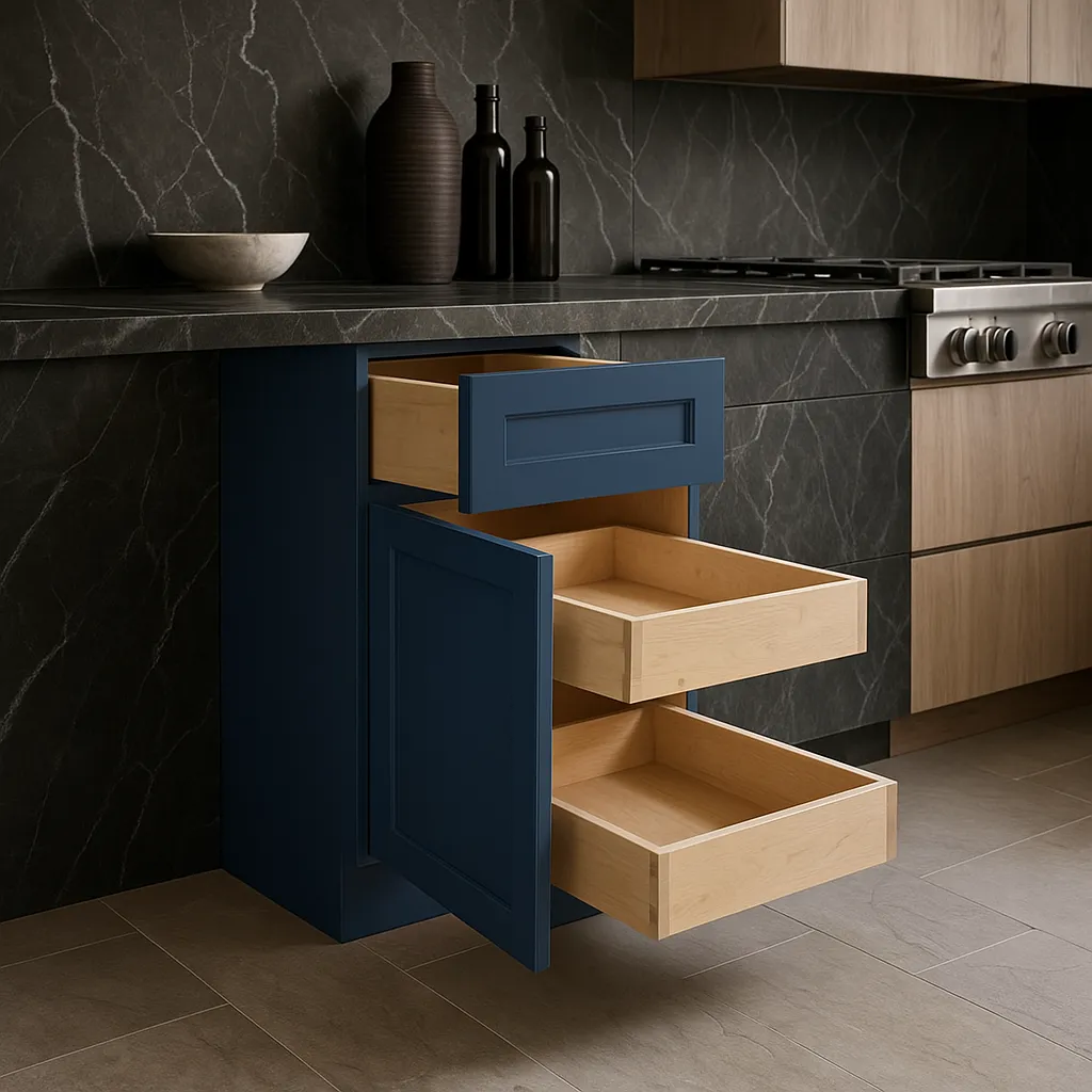 Home Decorators Collection Grayson Mythic Blue Kitchen Cabinet, photo 3 of 3