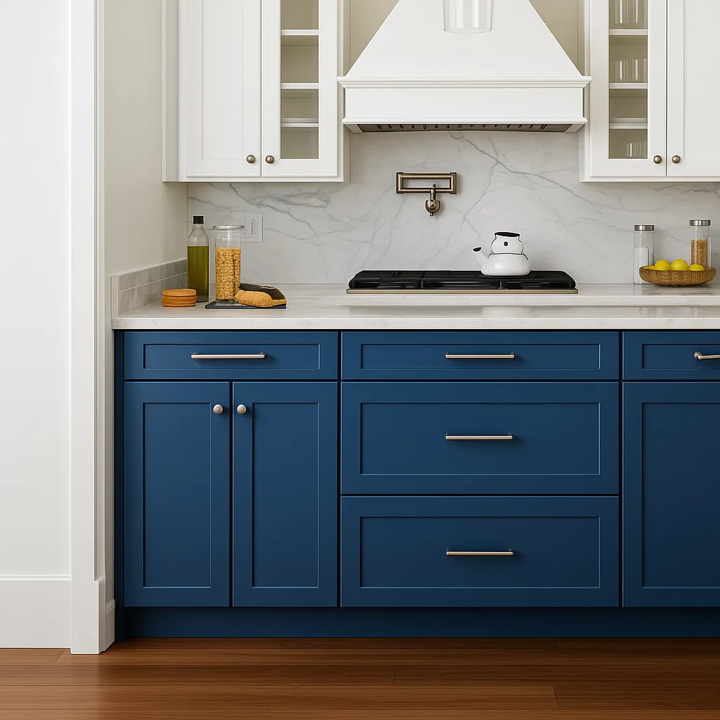 Home Decorators Collection Vessel Blue Shaker Base Kitchen Cabinet, photo 2 of 3