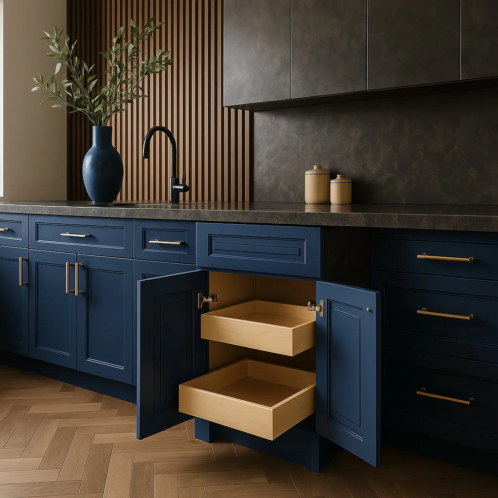 Home Decorators Collection Grayson Mythic Blue Plywood Base Kitchen Cabinet, photo 3 of 3
