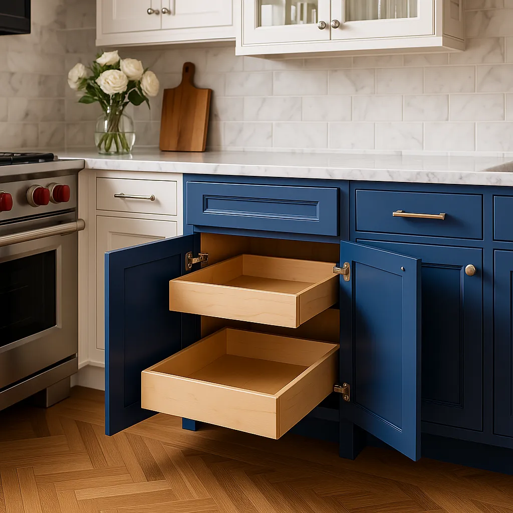 Home Decorators Collection Grayson Mythic Blue Plywood Base Kitchen Cabinet, photo 2 of 3