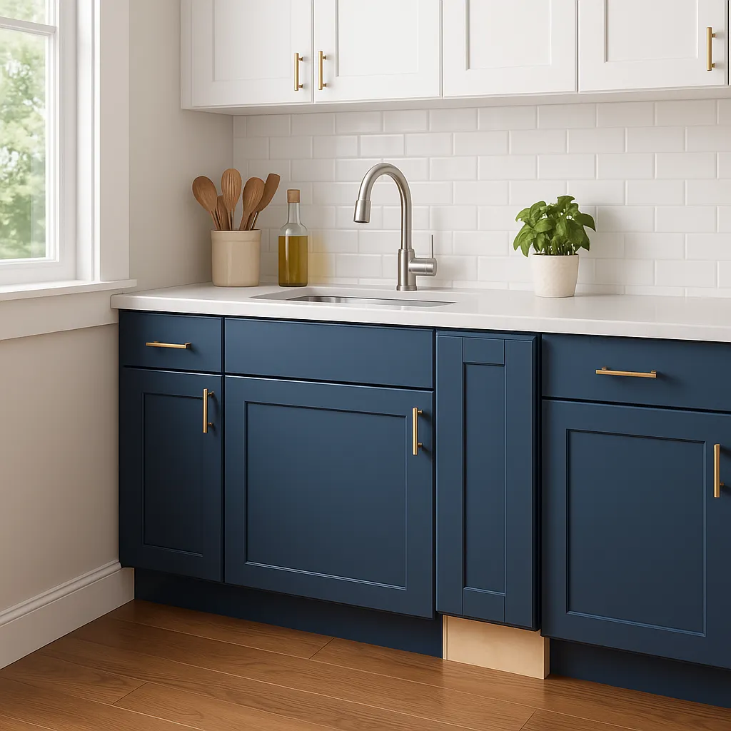 Home Decorators Collection Washington Vessel Blue Shaker Base Kitchen Cabinet, photo 2 of 3