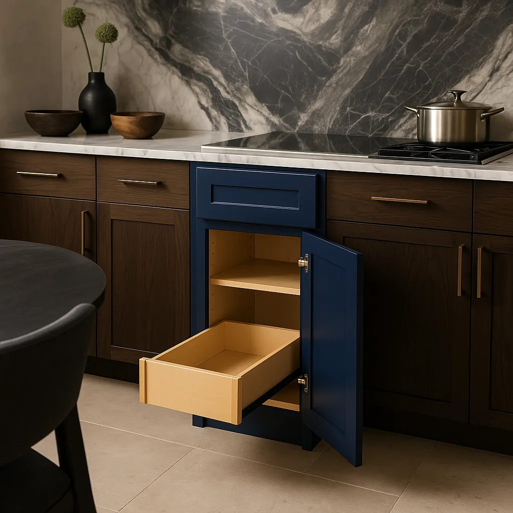 Home Decorators Collection Newport Mythic Blue Kitchen Cabinet, photo 4 of 4