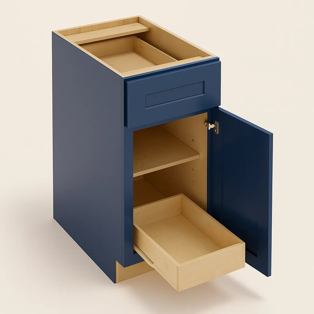 Home Decorators Collection Newport Mythic Blue Kitchen Cabinet, photo 2 of 4
