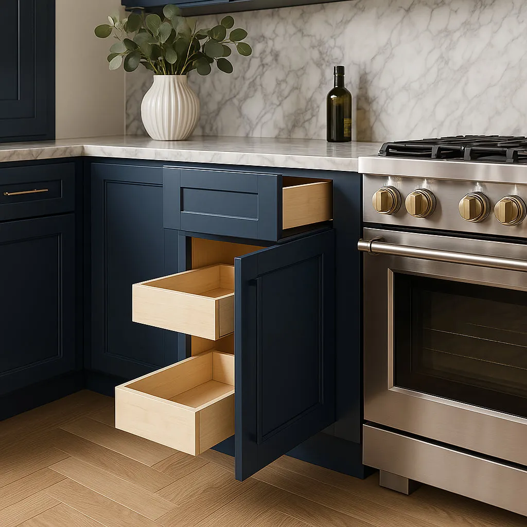 Home Decorators Collection Washington Vessel Blue Shaker Base Cabinet, photo 3 of 4