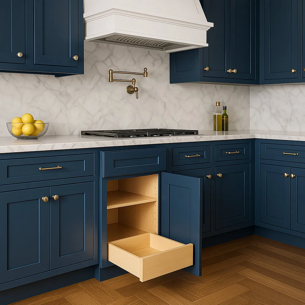 Home Decorators Collection Newport Mythic Blue Kitchen Base Cabinet, photo 3 of 4