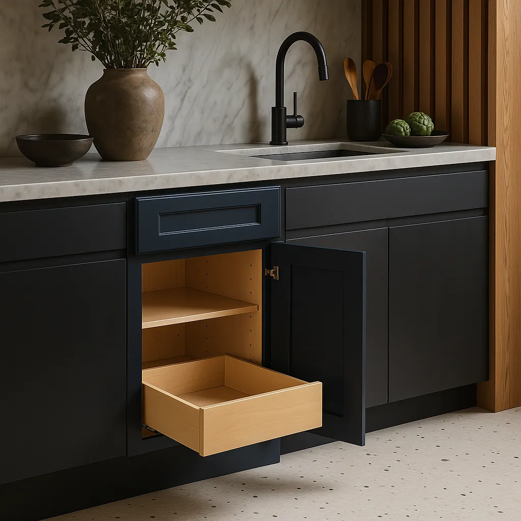 Home Decorators Collection Newport Mythic Blue Kitchen Base Cabinet, photo 4 of 4