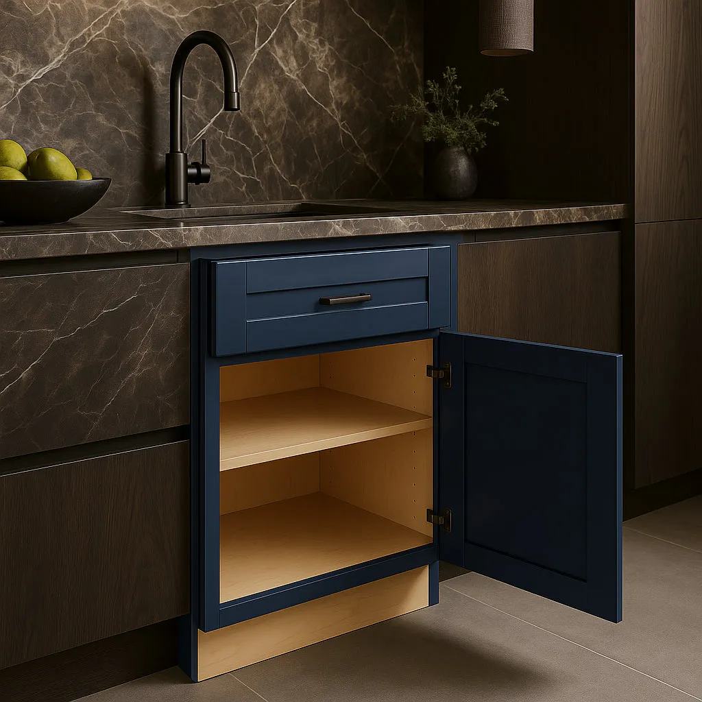 Home Decorators Collection Washington Vessel Blue Shaker Base Cabinet with Knife Block, photo 4 of 4
