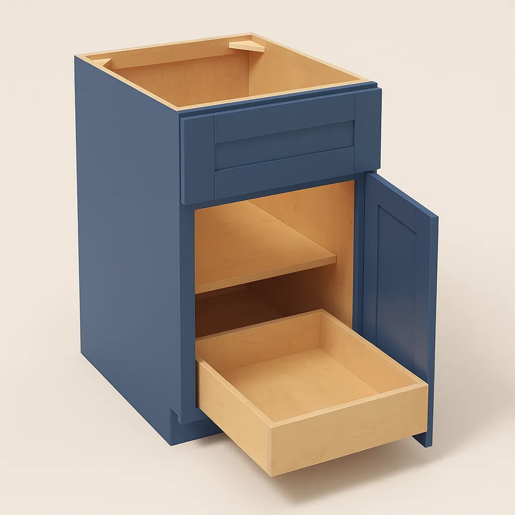 Home Decorators Collection Washington Vessel Blue Shaker Base Kitchen Cabinet, photo 2 of 4