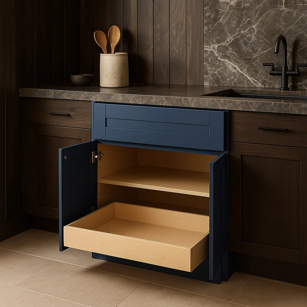 Home Decorators Collection Washington Vessel Blue Shaker Base Kitchen Cabinet, photo 4 of 4