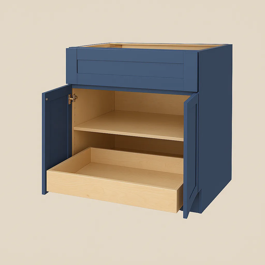 Home Decorators Collection Washington Vessel Blue Shaker Base Kitchen Cabinet, photo 2 of 4