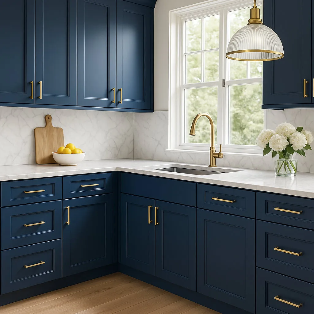 Home Decorators Collection Washington Vessel Blue Shaker Base Kitchen Cabinet, photo 3 of 4