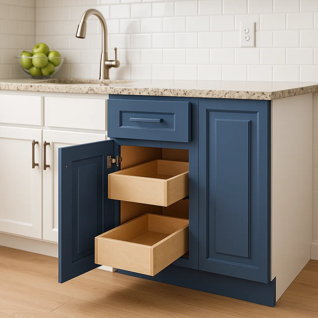 Home Decorators Collection Grayson Mythic Blue Base Kitchen Cabinet, photo 3 of 4