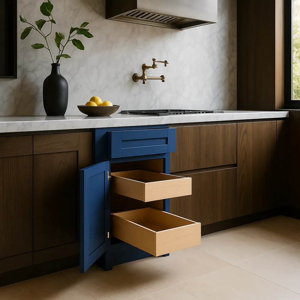 Home Decorators Collection Washington Vessel Blue Shaker Base Kitchen Cabinet, photo 4 of 4