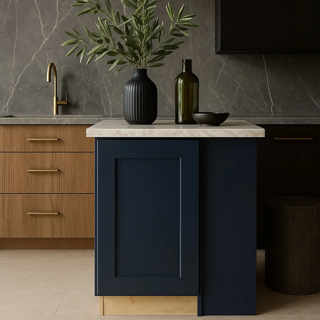 Home Decorators Collection Washington Vessel Blue Plywood Shaker Assembled Base Kitchen Cabinet, photo 4 of 4