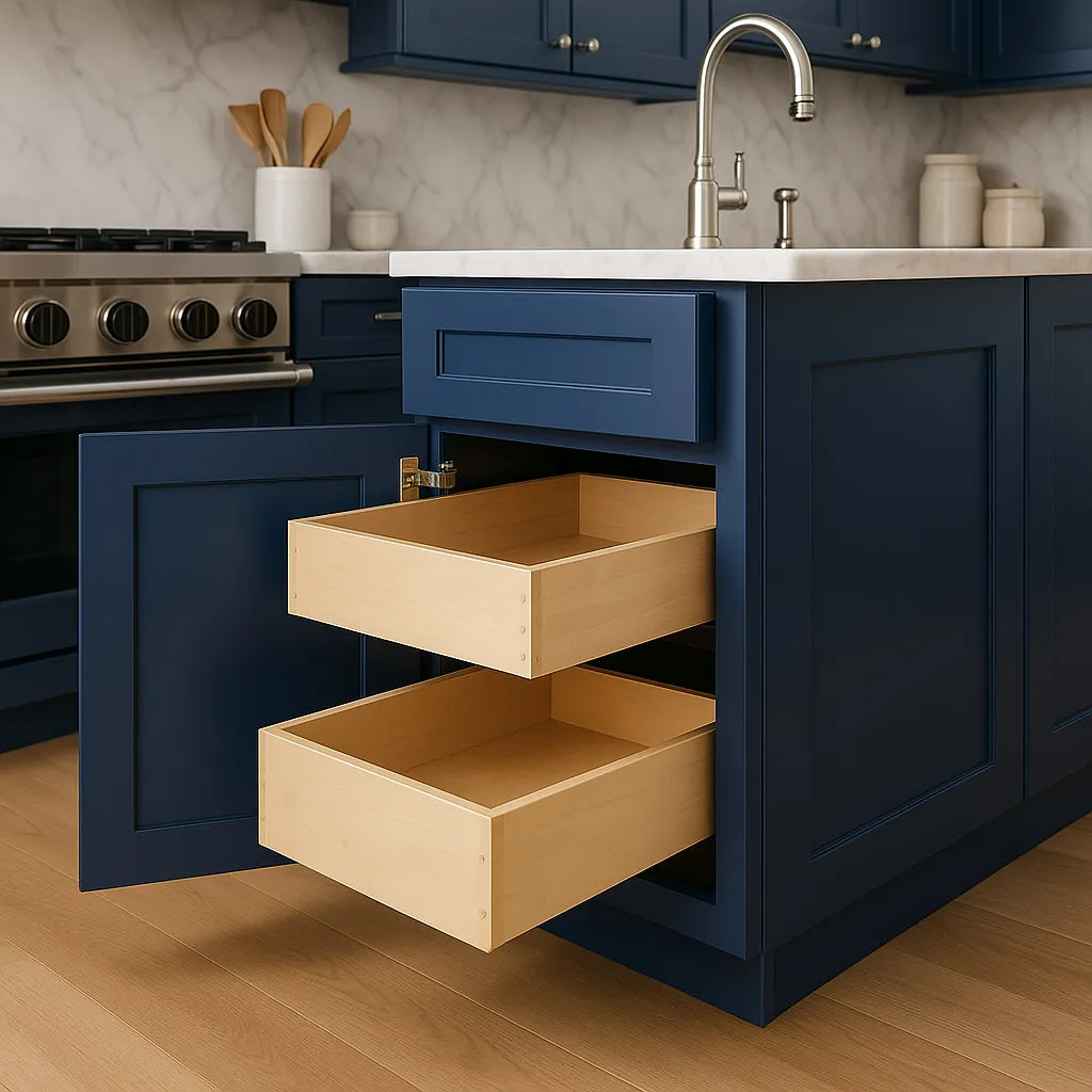 Home Decorators Collection Grayson Mythic Blue Kitchen Base Cabinet, photo 3 of 4