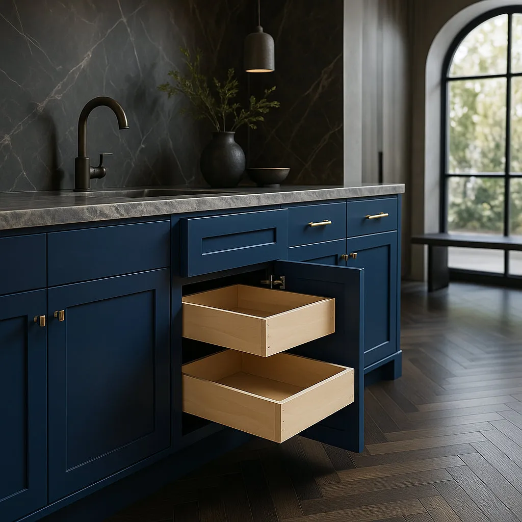 Home Decorators Collection Grayson Mythic Blue Kitchen Base Cabinet, photo 4 of 4