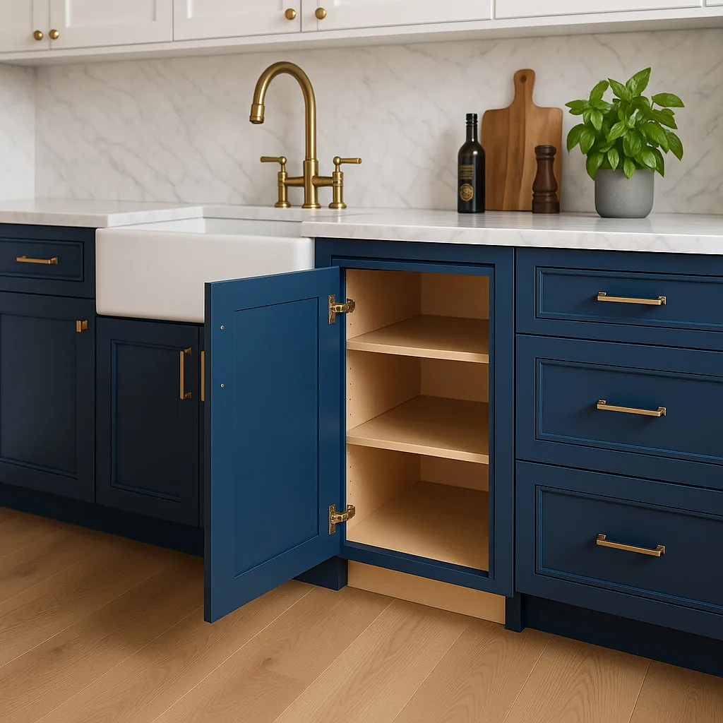 Home Decorators Collection Grayson Mythic Blue Kitchen Cabinet, photo 3 of 4