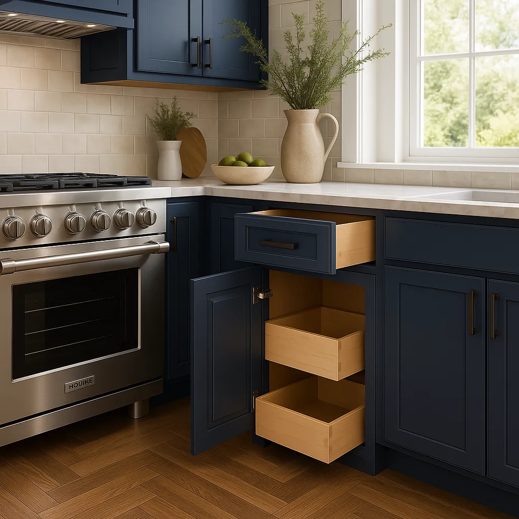 Home Decorators Collection Grayson Mythic Blue Base Kitchen Cabinet, photo 3 of 4