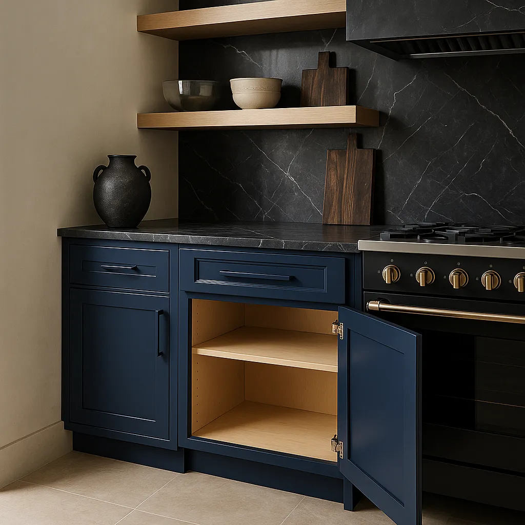 Home Decorators Collection Grayson Mythic Blue Plywood Base Kitchen Cabinet, photo 4 of 4