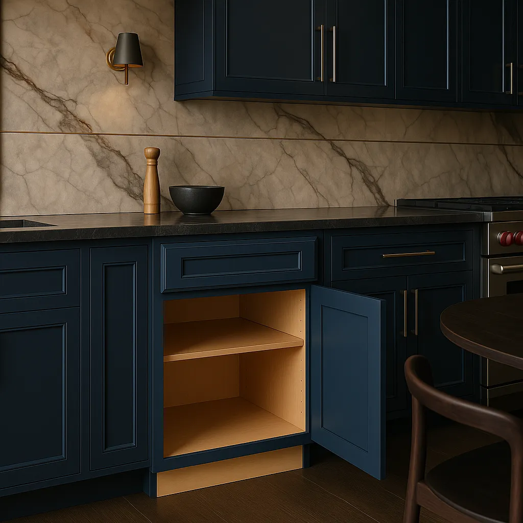 Home Decorators Collection Grayson Mythic Blue Kitchen Cabinet, photo 4 of 4