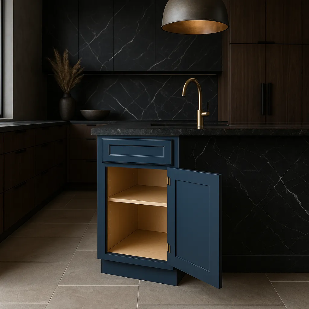 Home Decorators Collection Grayson Mythic Blue Plywood Base Kitchen Cabinet, photo 4 of 4