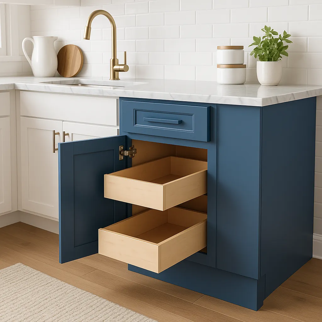 Home Decorators Collection Grayson Mythic Blue Base Kitchen Cabinet, photo 3 of 4