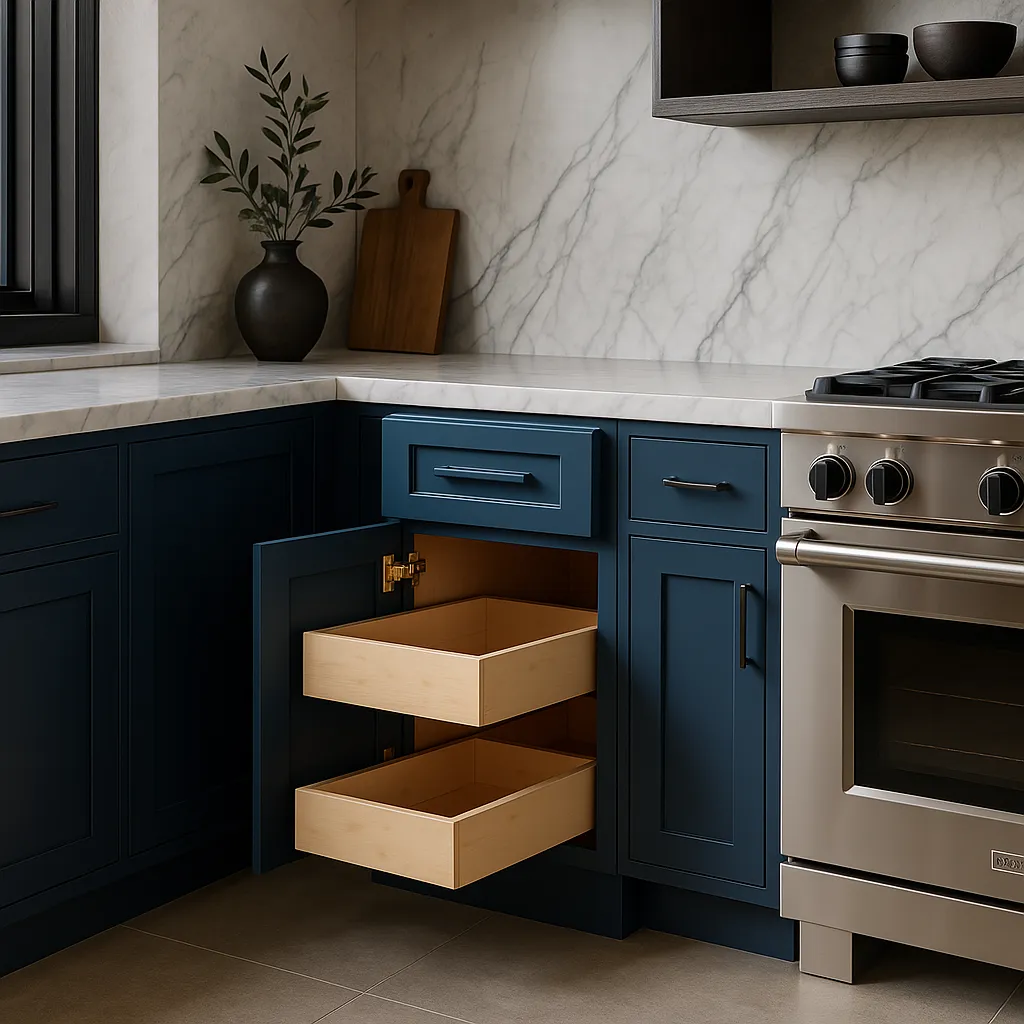 Home Decorators Collection Grayson Mythic Blue Base Kitchen Cabinet, photo 4 of 4