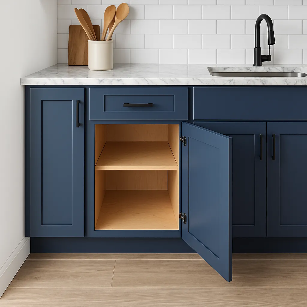 Home Decorators Collection Washington Vessel Blue Shaker Base Cabinet, photo 3 of 4