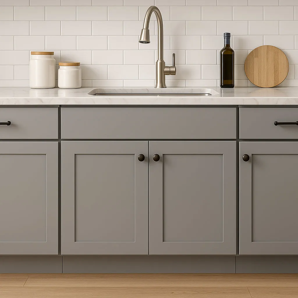 RELIABILT Overlake 36-in Gray Shaker Sink Base Cabinet, Ready to Assemble, Plywood Construction, photo 7 of 7