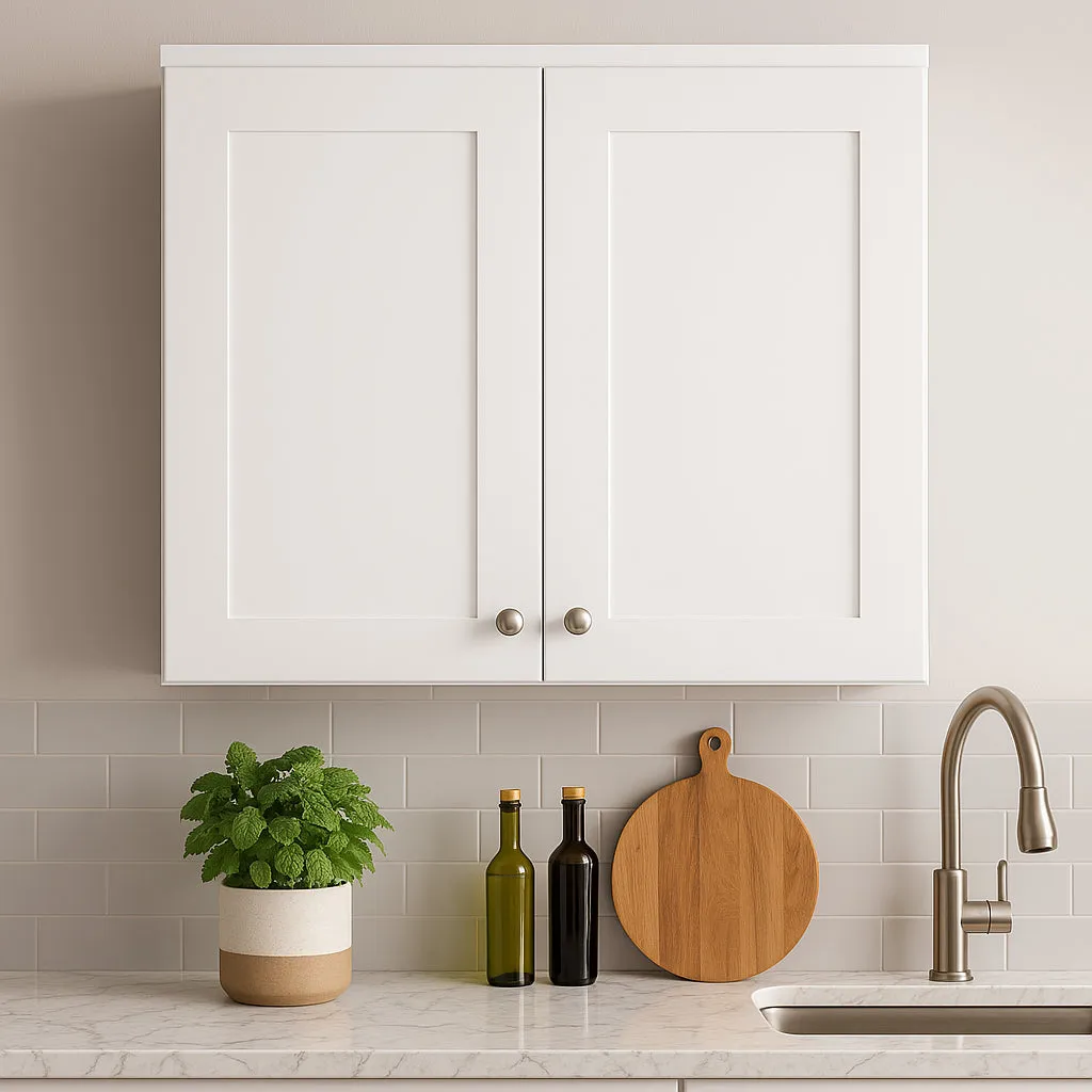 RELIABILT Fairplay 30-in x 30-in White Shaker Wall Cabinet, Ready to Assemble, Plywood Construction, photo 7 of 7