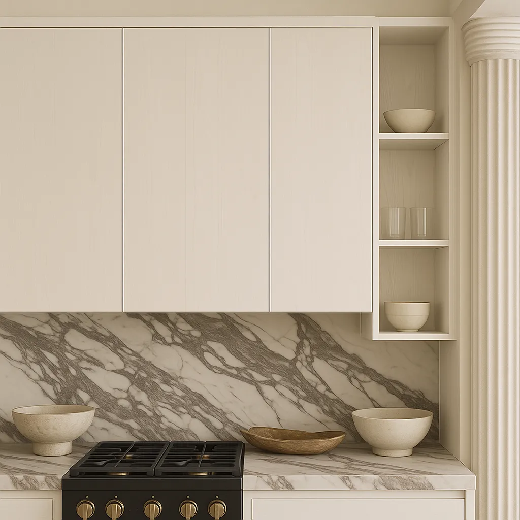 Cambridge Radiance 9 in. W x 12 in. D x 30 in. H Ready-to-Assemble Slab Wall Kitchen Cabinet in Light Oak, photo 4 of 4