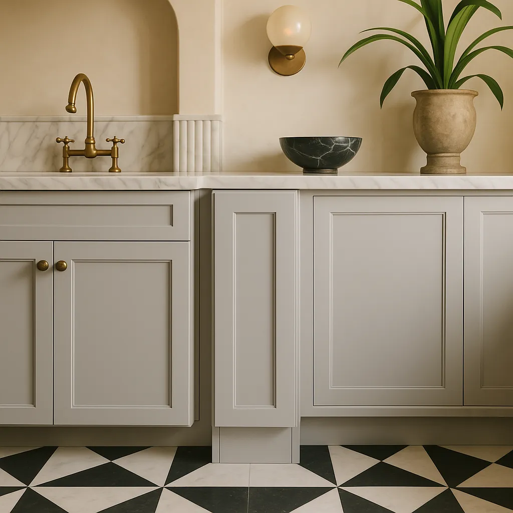 Hampton Bay Avondale 9 in. W x 24 in. D x 34.5 in. H Ready to Assemble Plywood Shaker Base Kitchen Cabinet in Dove Gray, photo 3 of 4