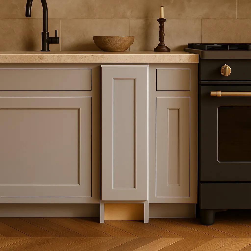 Hampton Bay Avondale 9 in. W x 24 in. D x 34.5 in. H Ready to Assemble Plywood Shaker Base Kitchen Cabinet in Dove Gray, photo 4 of 4