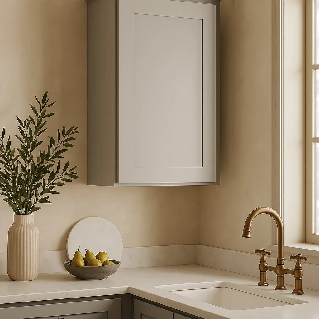 Hampton Bay Avondale 18 in. W x 12 in. D x 30 in. H Ready to Assemble Plywood Shaker Wall Kitchen Cabinet in Dove Gray, photo 3 of 4