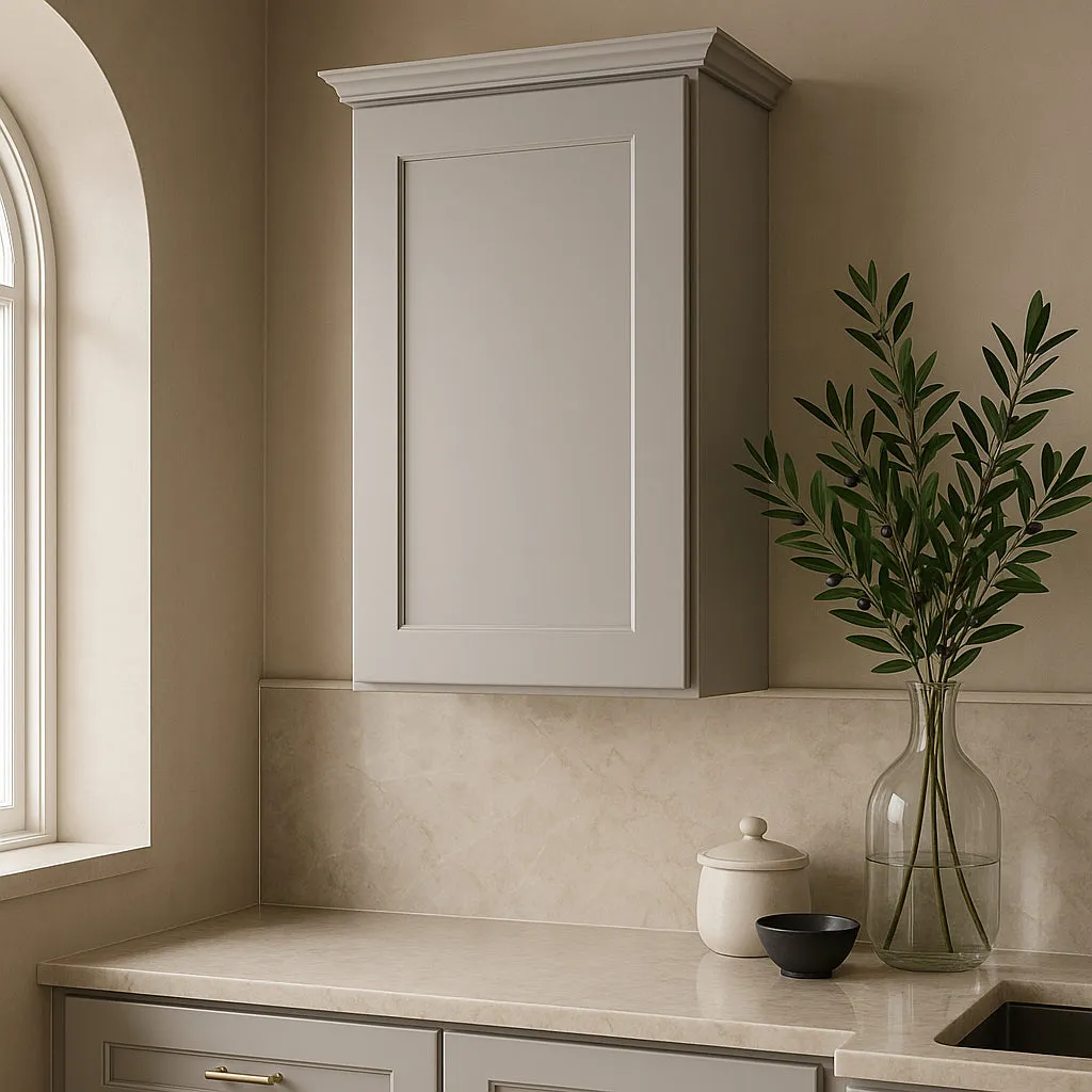Hampton Bay Avondale 15 in. W x 12 in. D x 30 in. H Ready to Assemble Plywood Shaker Wall Kitchen Cabinet in Dove Gray, photo 3 of 4
