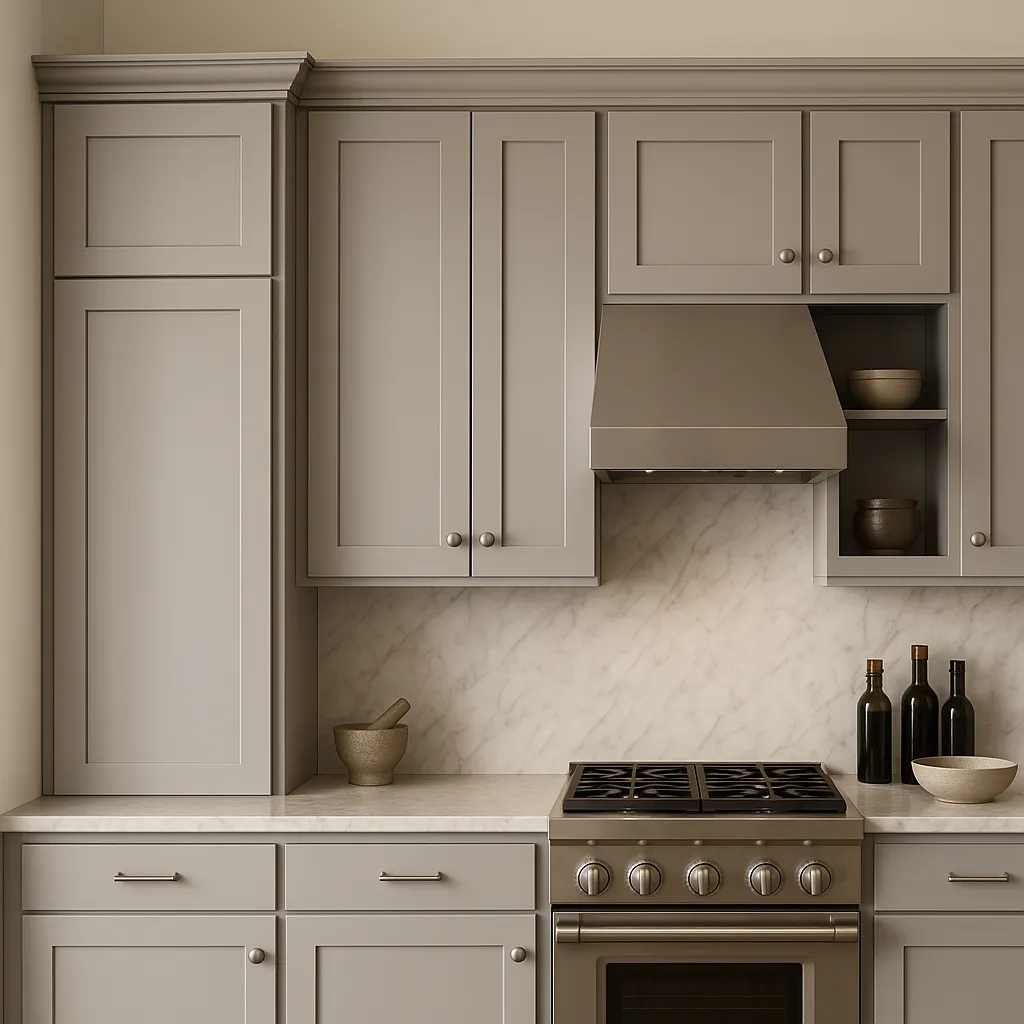 Hampton Bay Avondale 15 in. W x 12 in. D x 36 in. H Ready to Assemble Plywood Shaker Wall Kitchen Cabinet in Dove Gray, photo 4 of 4