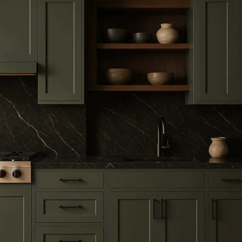 Hampton Bay Avondale Shaker Wall Kitchen Cabinet, 9 in. W x 12 in. D x 30 in. H, Fern Green, photo 2 of 4