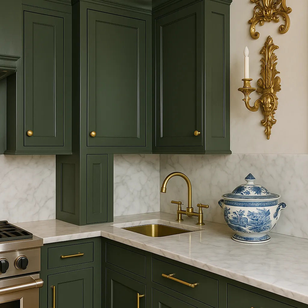 Hampton Bay Avondale Shaker Wall Kitchen Cabinet, 9 in. W x 12 in. D x 30 in. H, Fern Green, photo 3 of 4