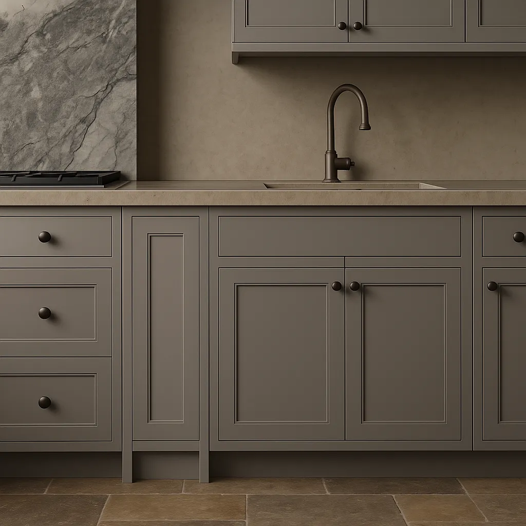 MILL'S PRIDE Richmond Vesuvius Gray Plywood Shaker Ready-to-Assemble Base Kitchen Cabinet with Soft Close - 9 in W x 24 in D x 34.5 in H, photo 2 of 4