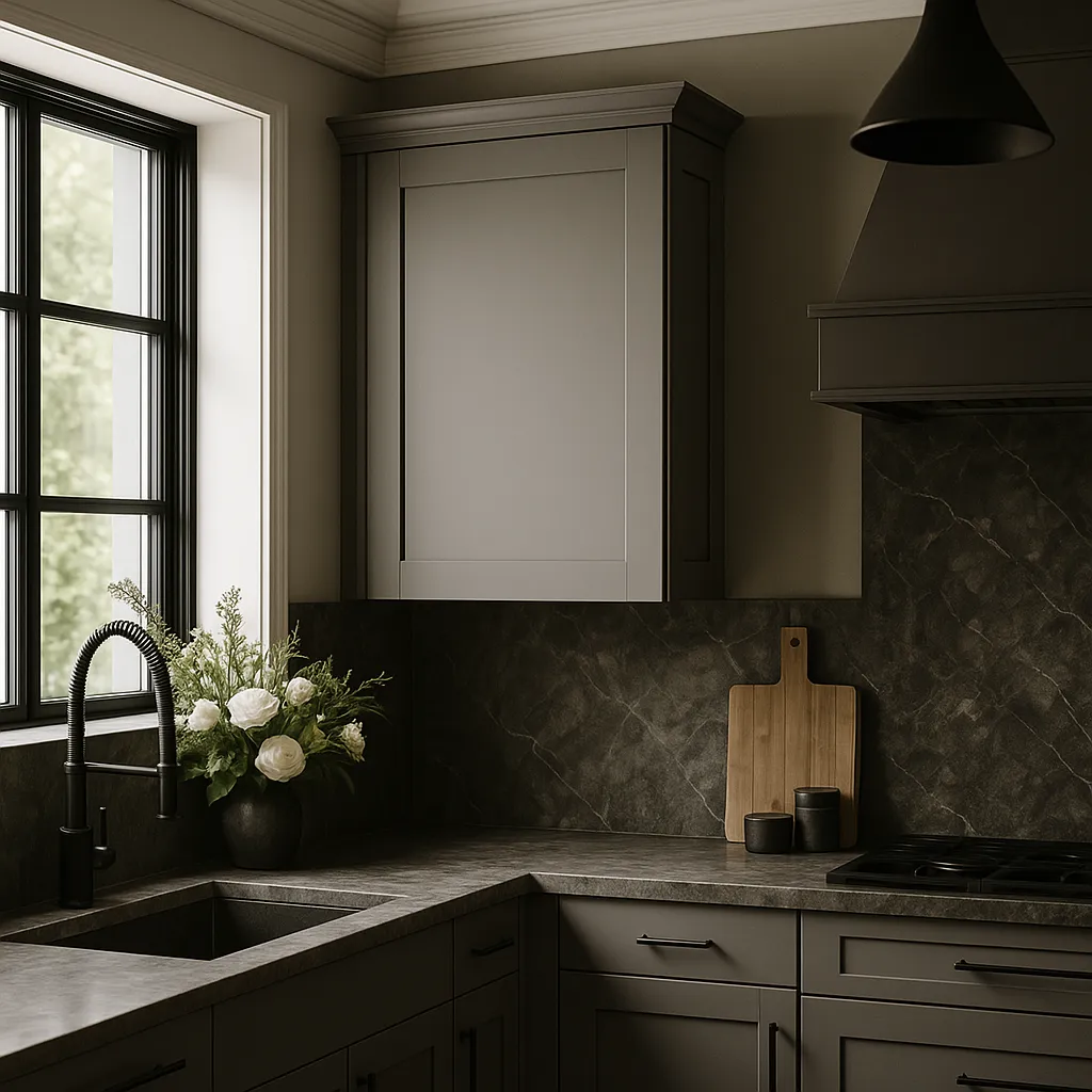 MILL'S PRIDE Richmond Vesuvius Gray Plywood Shaker Wall Kitchen Cabinet 18 in W x 12 in D x 30 in H, photo 2 of 4