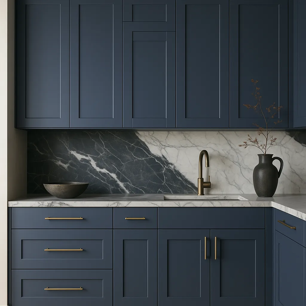 MILL'S PRIDE Richmond Valencia Blue Plywood Shaker Wall Kitchen Cabinet - 12" W x 12" D x 30" H, photo 2 of 4