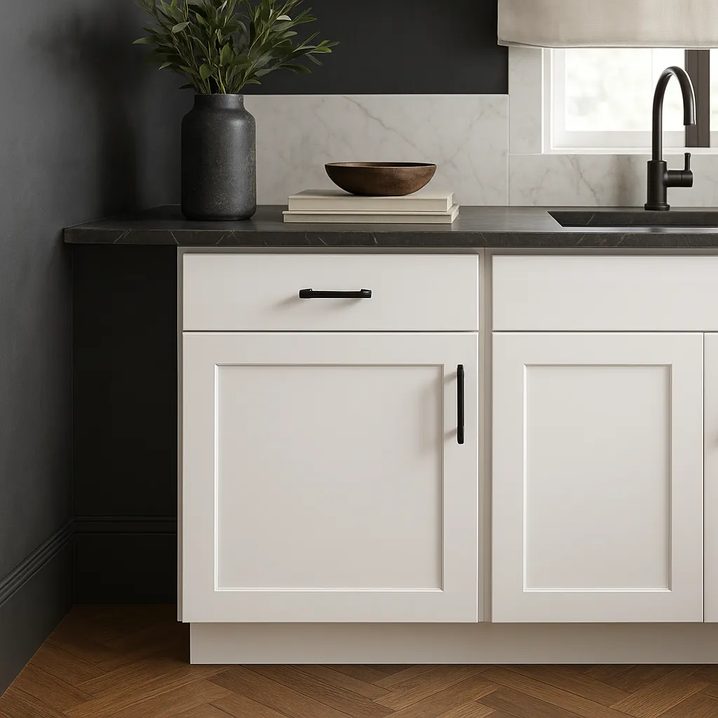 Hampton Bay Avondale Shaker Base Kitchen Cabinet, 21 in. W x 24 in. D x 34.5 in. H, Alpine White, photo 2 of 4