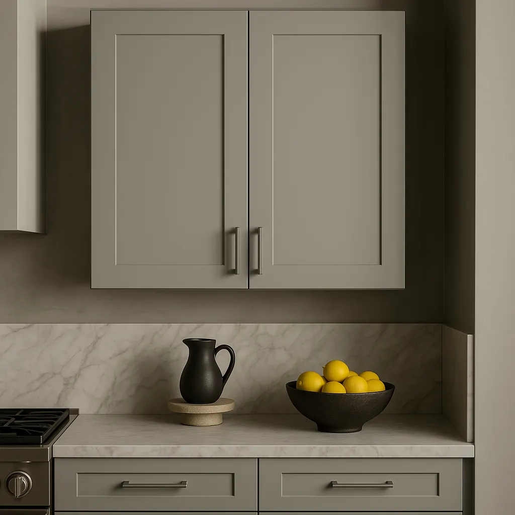 Hampton Bay Avondale 30 in. W x 12 in. D x 30 in. H Ready-to-Assemble Plywood Shaker Wall Kitchen Cabinet in Dove Gray, photo 2 of 4
