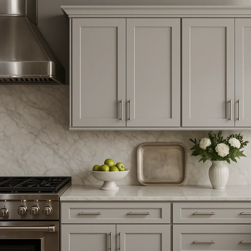 Hampton Bay Avondale 30 in. W x 12 in. D x 30 in. H Ready-to-Assemble Plywood Shaker Wall Kitchen Cabinet in Dove Gray, photo 3 of 4