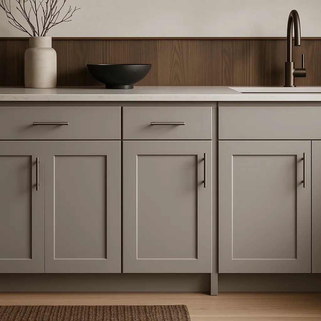 Hampton Bay Avondale 12 in. W x 24 in. D x 34.5 in. H Ready to Assemble Plywood Shaker Base Kitchen Cabinet in Dove Gray, photo 2 of 4