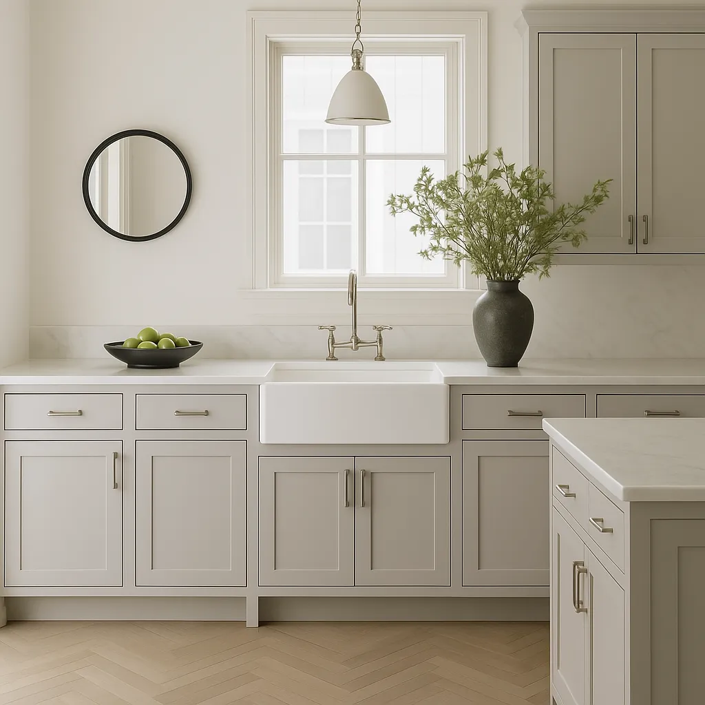 Hampton Bay Avondale 18 in. W x 24 in. D x 34.5 in. H Ready to Assemble Plywood Shaker Base Kitchen Cabinet in Dove Gray, photo 4 of 4