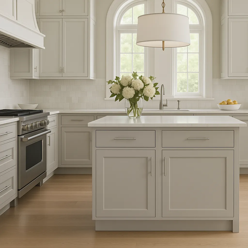 Hampton Bay Avondale 15 in. W x 24 in. D x 34.5 in. H Ready to Assemble Plywood Shaker Base Kitchen Cabinet in Dove Gray, photo 3 of 4