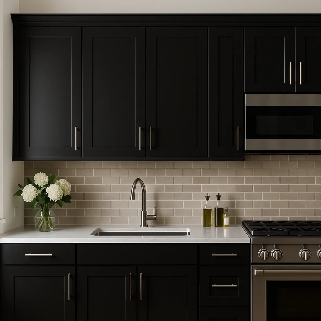 Hampton Bay Avondale Shaker Wall Kitchen Cabinet, 18 in. W x 12 in. D x 30 in. H, Raven Black, photo 3 of 4